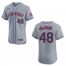 Mets #48 Jacob deGrom Gray Stitched Jersey