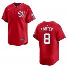 Nationals #8 Gary Carter Red Stitched Jersey