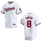 Nationals #8 Gary Carter White Stitched Jersey