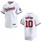 Nationals #10 Andre Dawson White Stitched Jersey