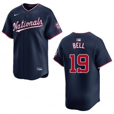 Nationals #19 Josh Bell Navy Stitched Jersey
