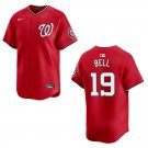 Nationals #19 Josh Bell Red Stitched Jersey