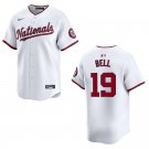 Nationals #19 Josh Bell White Stitched Jersey