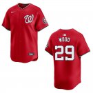 Nationals #29 James Wood Red Stitched Jersey