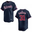 Nationals #31 Max Scherzer Navy Stitched Jersey