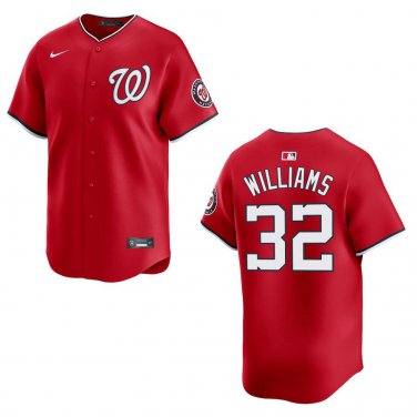 Nationals #32 Trevor Williams Red Stitched Jersey