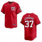 Nationals #37 Stephen Strasburg Red Stitched Jersey