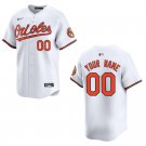 Orioles #00 Custom Name And Number White Stitched Jersey