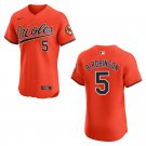 Orioles #5 Brooks Robinson Orange Stitched Jersey