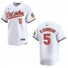 Orioles #5 Brooks Robinson White Stitched Jersey