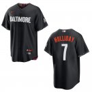 Orioles #7 Jackson Holliday Black City Stitched Jersey