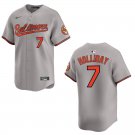 Orioles #7 Jackson Holliday Gray Stitched Jersey