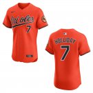 Orioles #7 Jackson Holliday Orange Stitched Jersey