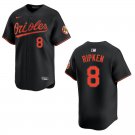 Orioles #8 Cal Ripken Jr. Black Stitched Jersey