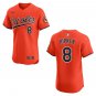 Orioles #8 Cal Ripken Jr. Orange Stitched Jersey
