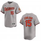 Orioles #15 Dylan Carlson Gray Stitched Jersey