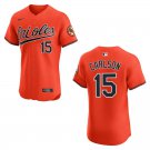 Orioles #15 Dylan Carlson Orange Stitched Jersey