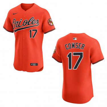 Orioles #17 Colton Cowser Orange Stitched Jersey
