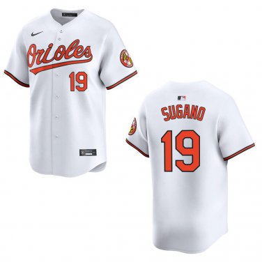 Orioles #19 Tomoyuki Sugano White Stitched Jersey
