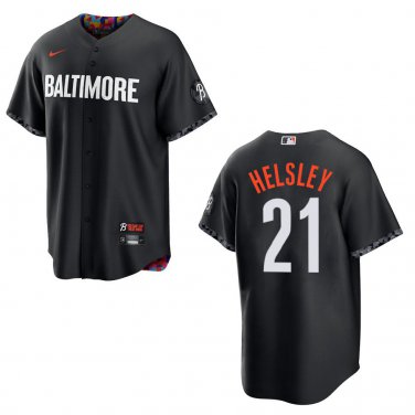 Orioles #21 Ryan Helsley Black City Stitched Jersey