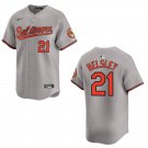 Orioles #21 Ryan Helsley Gray Stitched Jersey