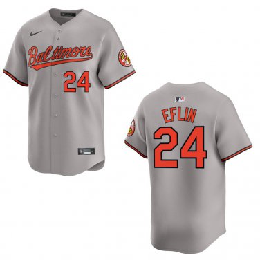 Orioles #24 Zach Eflin Gray Stitched Jersey