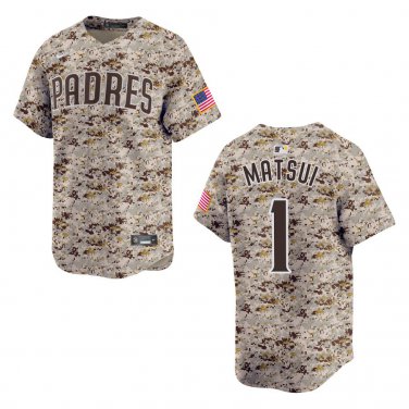 Padres #1 Yuki Matsui Camo Stitched Jersey