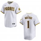 Padres #1 Yuki Matsui White Stitched Jersey