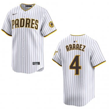 Padres #4 Luis Arraez White Stitched Jersey