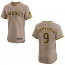 Padres #9 Jake Cronenworth Stripe Brown Stitched Jersey Padres #9 Jake Cronenworth Stripe Brown Stitched Jersey