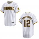 Padres #12 Luis Campusano White Stitched Jersey