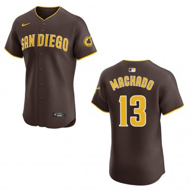 Padres #13 Manny Machado Brown Stitched Jersey