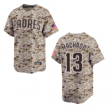 Padres #13 Manny Machado Camo Stitched Jersey