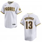 Padres #13 Manny Machado White Stitched Jersey