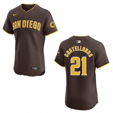 Padres #21 Nick Castellanos Brown Stitched Jersey