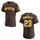 Padres #23 Adrian Gonzalez Brown Stitched Jersey