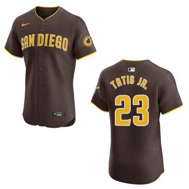 Padres #23 Fernando Tatis Jr. Brown Stitched Jersey