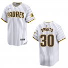 Padres #30 Gavin Sheets White Stitched Jersey