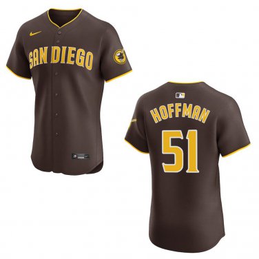 Padres #51 Trevor Hoffman Brown Stitched Jersey
