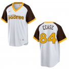 Padres #84 Dylan Cease White Throwback Stitched Jersey