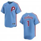 Phillies #1 Richie Ashburn Light Blue Stitched Jersey