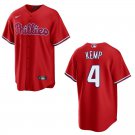 Phillies #4 Otto Kemp Red Stitched Jersey