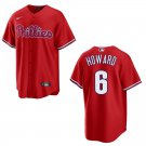 Phillies #6 Ryan Howard Red Stitched Jersey