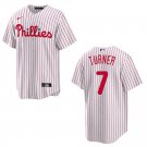 Phillies #7 Trea Turner White Stitched Jersey