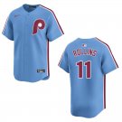 Phillies #11 Jimmy Rollins Light Blue Stitched Jersey Phillies #11 Jimmy Rollins Light Blue Stitched Jersey