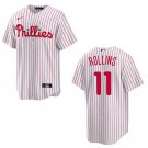 Phillies #11 Jimmy Rollins White Stitched Jersey