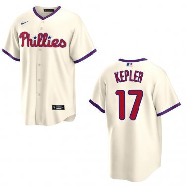 Phillies #17 Max Kepler Cream Stitched Jersey