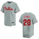Phillies #20 Mike Schmidt Gray Stitched Jersey