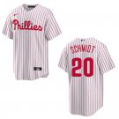 Phillies #20 Mike Schmidt White Stitched Jersey