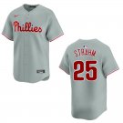 Phillies #25 Matt Strahm Gray Stitched Jersey